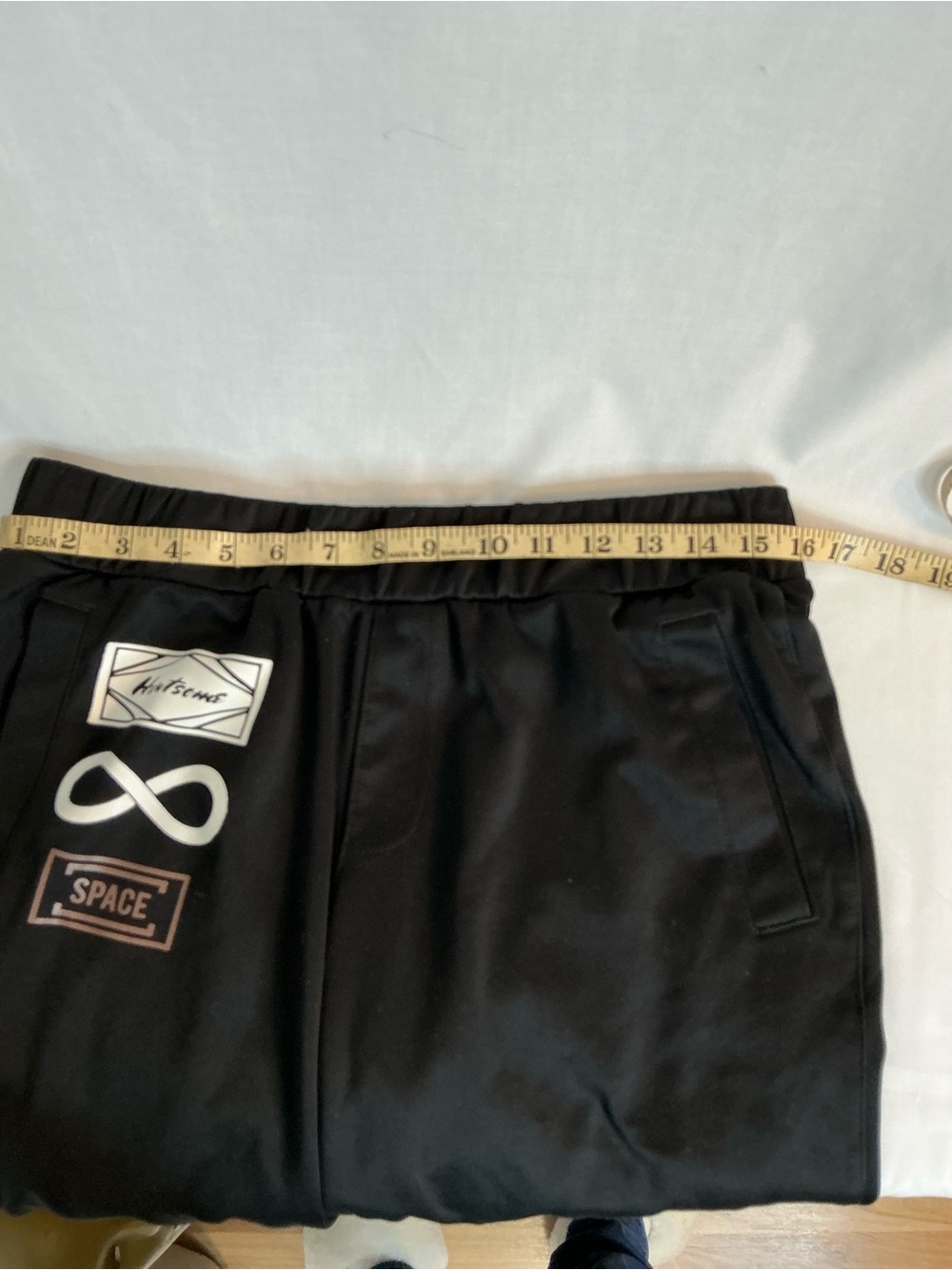 2168 - Women’s Black Patch-Accent Casual Pants - Picture 10 of 13